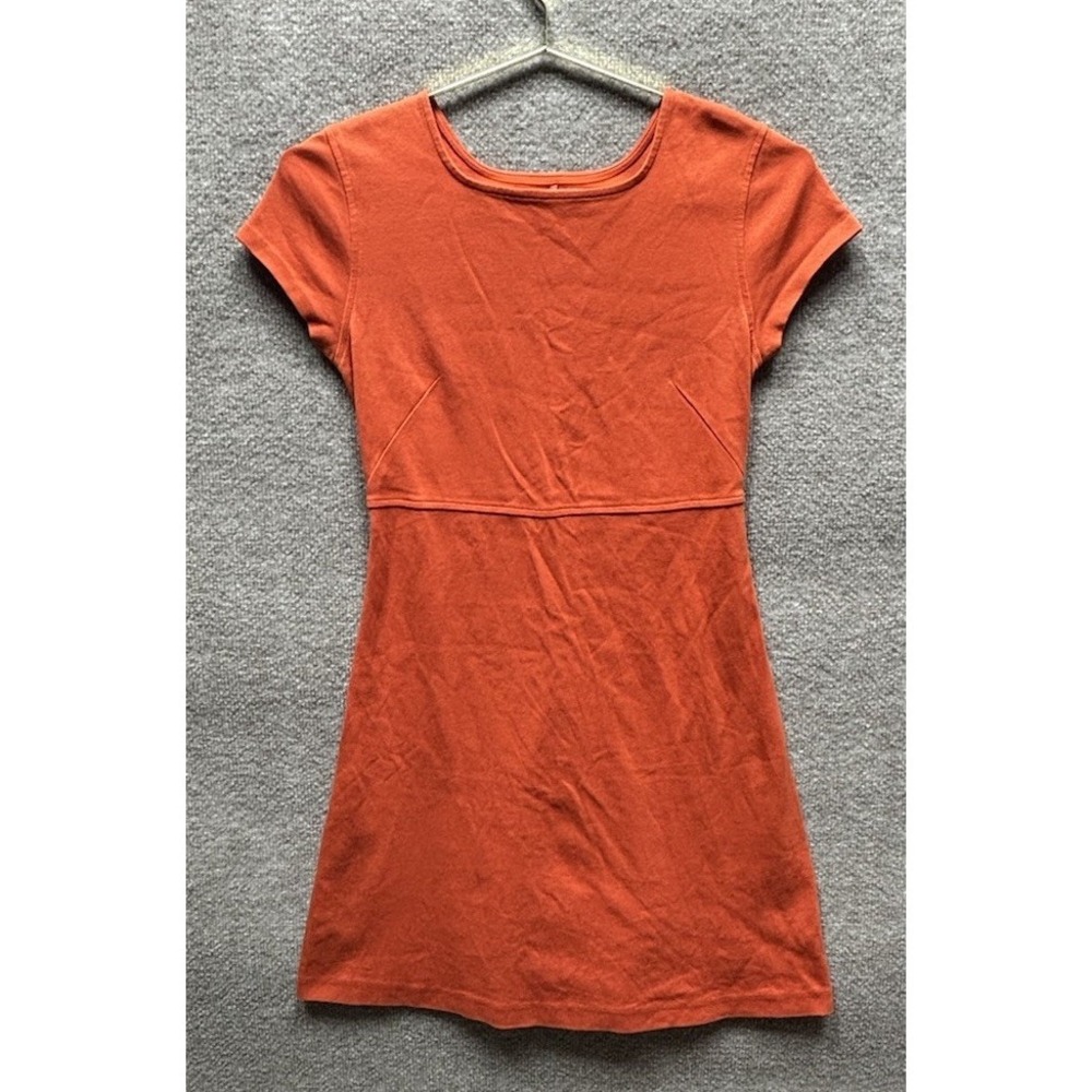 Everlane Party of One Tee Mini Dress Womens XS Orange Short Sleeve